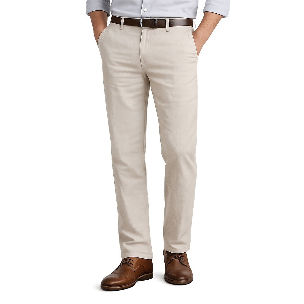 Atelier Gardeur NEVIO1 Linen Cotton Pants Men 40x30 Tan Stretch Regular Fit NWOT